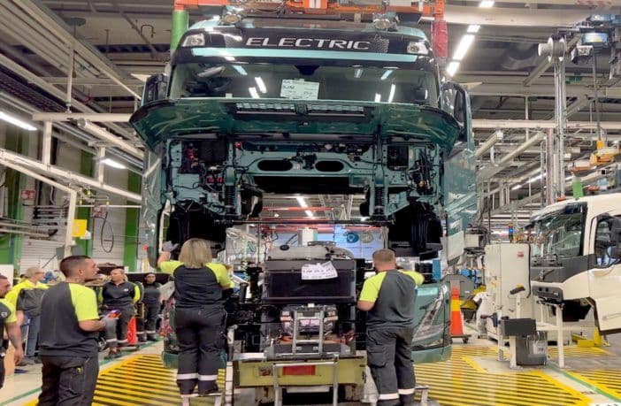 Volvo Trucks initiates a series manufacturing of heavy electric trucks, with a goal of reaching 50% market share by 2030.