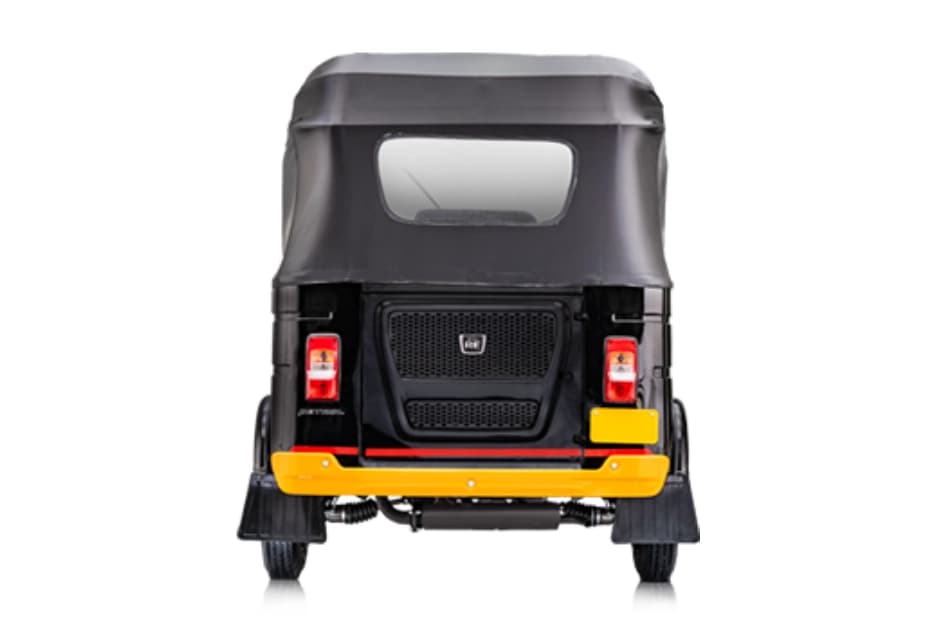 Bajaj RE Black Yellow Rear View