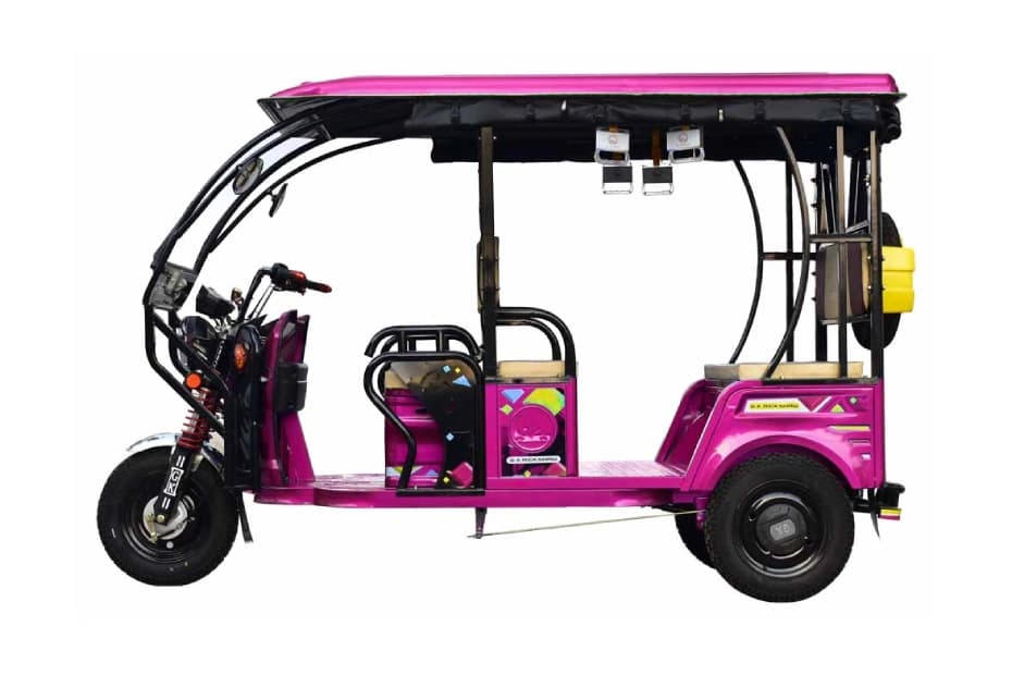 GK Rickshaw ER India G7s Pink & Black Left Side View