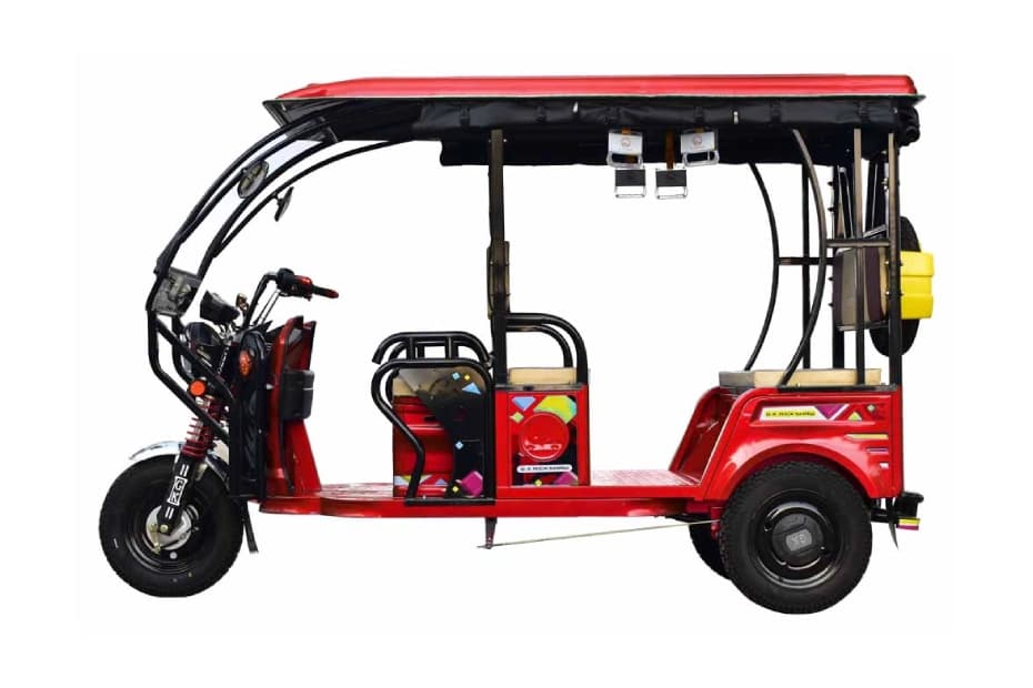 GK Rickshaw ER India G7s Red & Black Left Side View