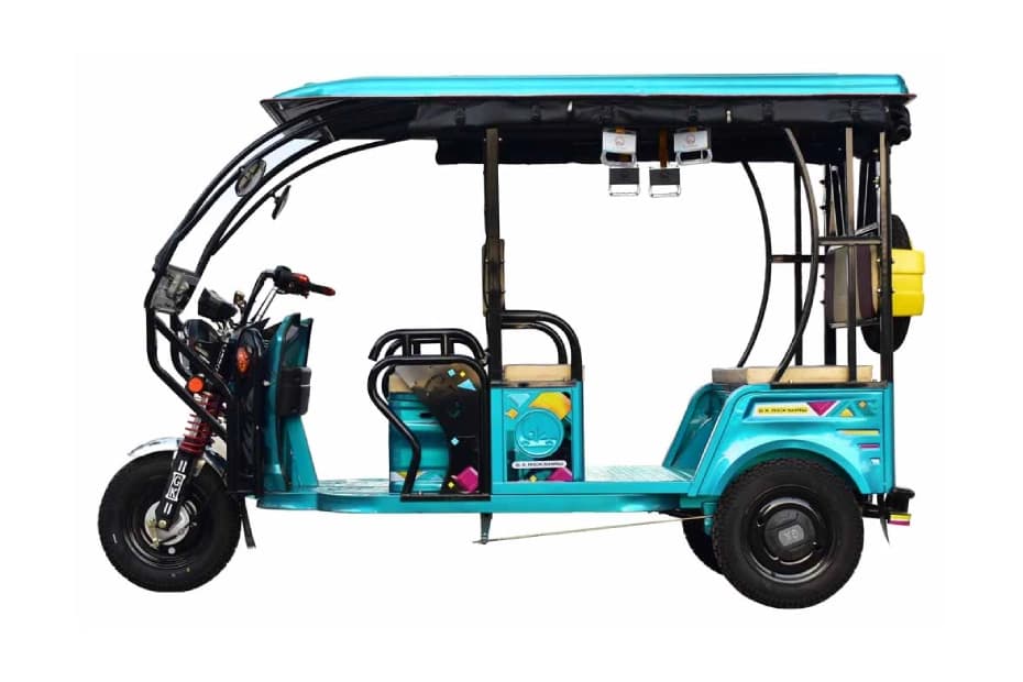 GK Rickshaw ER India G7s Sea Blue & Black Left Side View