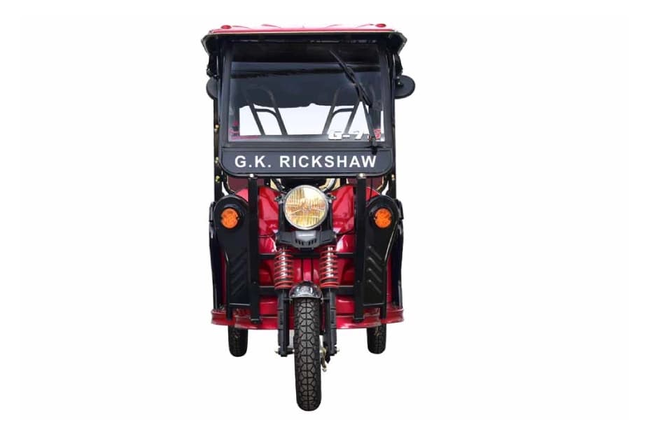 GK Rickshaw ER India G7s Red & Black Front View