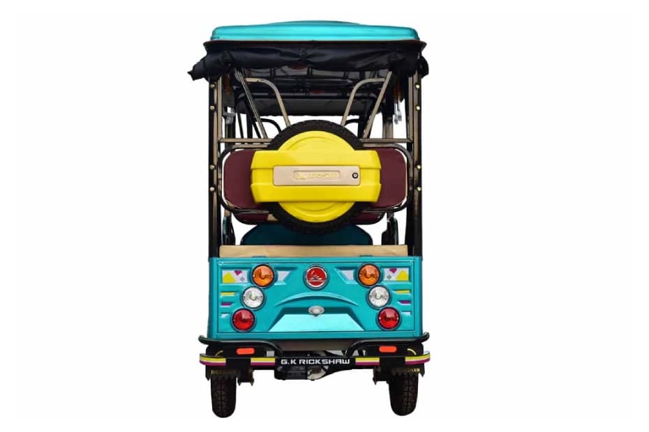 GK Rickshaw ER India G7s Sea Blue & Black Rear View