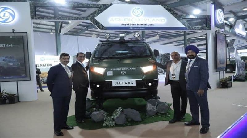 At DefExpo India 2022, Ashok Leyland unveiled the Jeet 4x4 and other products.