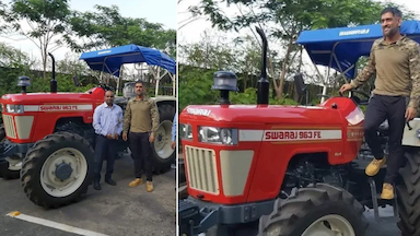 MS Dhoni becomes a brand ambassador for Swaraj Tractors.