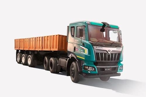 Mahindra Blazo X Tractor Trailer 55 Green Colour Mahindra Blazo X Tractor Trailer 55 Green Colour