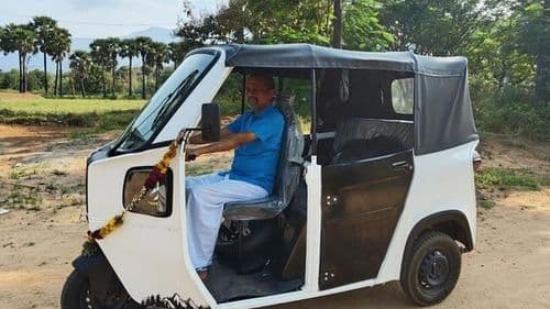 Zoho CEO Shares Pictures Of His New Electric Three-Wheeler On Social Media
