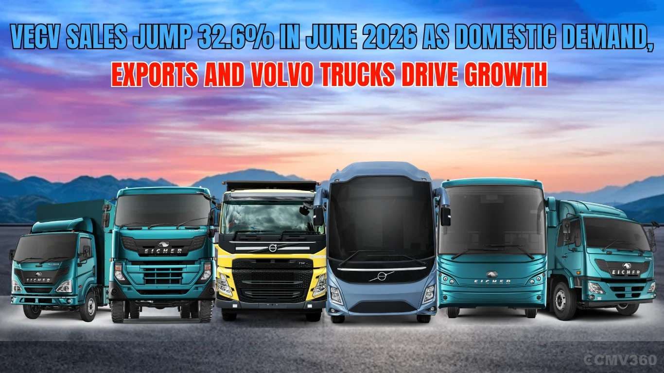VECV Sales Jump 32.6% in June 2026 as Domestic Demand, Exports and Volvo Trucks Drive Growth VECV Sales Jump 32.6% in June 2026 as Domestic Demand, Exports and Volvo Trucks Drive Growth