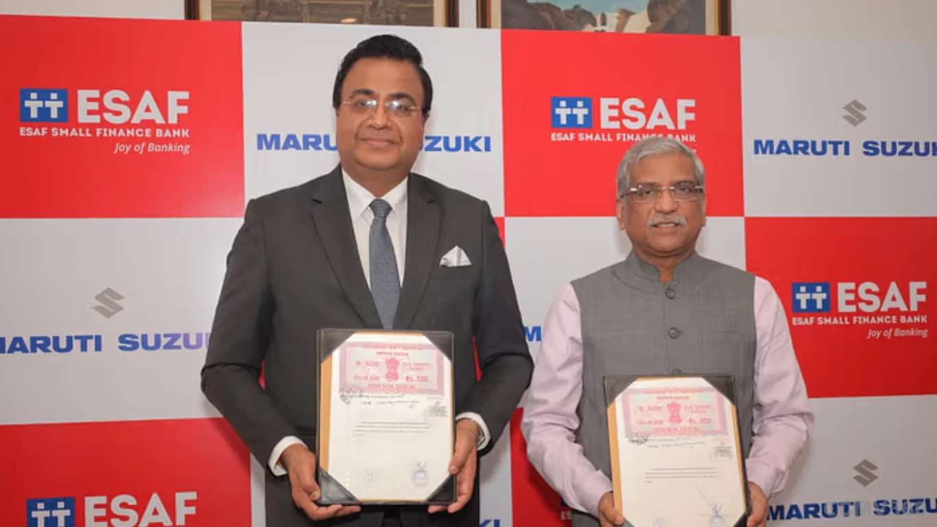 Maruti Suzuki Partners with ESAF Bank to Offer Easy Vehicle Loans Maruti Suzuki partners with ESAF Small Finance Bank