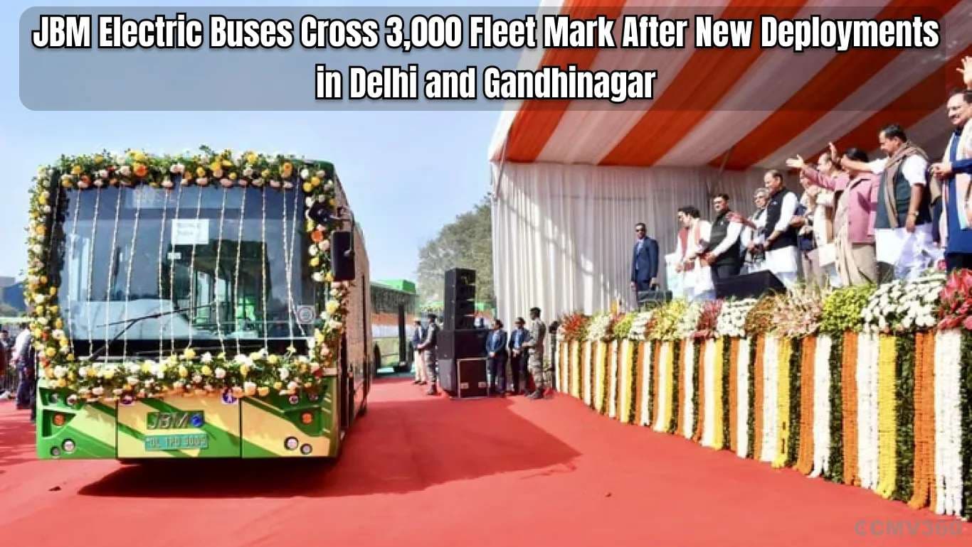 JBM Electric Buses Cross 3,000 Fleet Mark After New Deployments in Delhi and Gandhinagar JBM Electric Buses Cross 3,000 Fleet Mark After New Deployments in Delhi and Gandhinagar