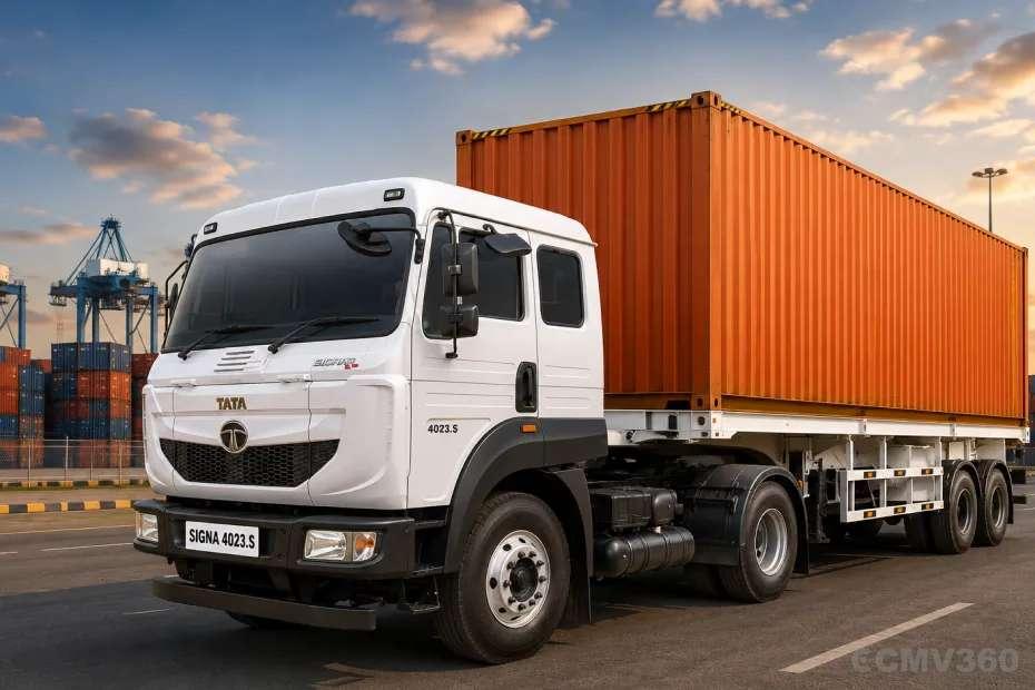 TATA Signa 4023.T truck left front three-quarter view TATA Signa 4023.T truck left front three-quarter view