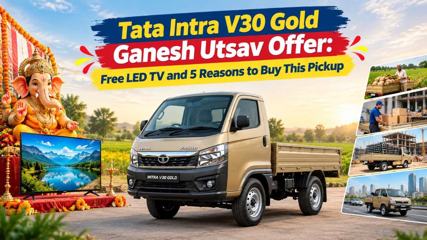 Tata Intra V30 Gold Ganesh Utsav Offer: Free LED TV and 5 Reasons to Buy This Pickup Tata Intra V30 Gold Ganesh Utsav Offer: Free LED TV and 5 Reasons to Buy This Pickup