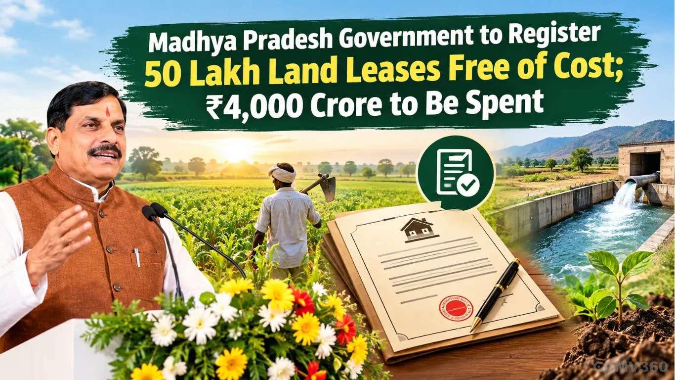 Madhya Pradesh Government to Register 50 Lakh Land Leases Free of Cost; ₹4,000 Crore to Be Spent Madhya Pradesh Government to Register 50 Lakh Land Leases Free of Cost; ₹4,000 Crore to Be Spent