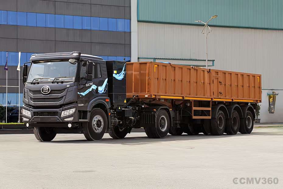 Blue Energy 5548e EV Truck Left Front Bold Exterior View Blue Energy 5548e EV Truck Left Front Bold Exterior View