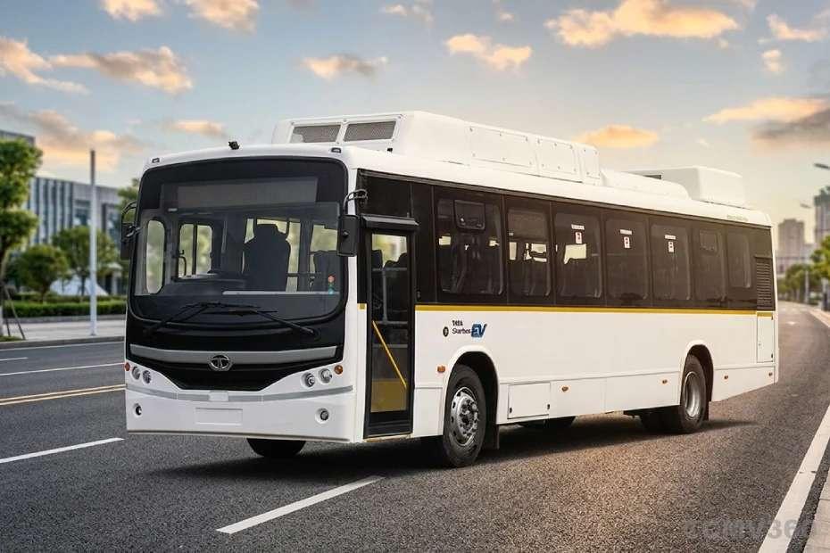 Tata Starbus 9/12 EV premium electric bus with modern design Tata Starbus 9/12 EV premium electric bus with modern design