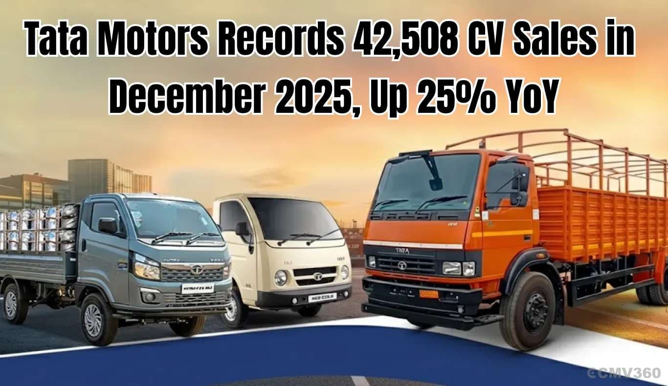 Tata Motors Records 42,508 CV Sales in December 2025, Up 25% YoY Tata Motors Records 42,508 CV Sales in December 2025, Up 25% YoY