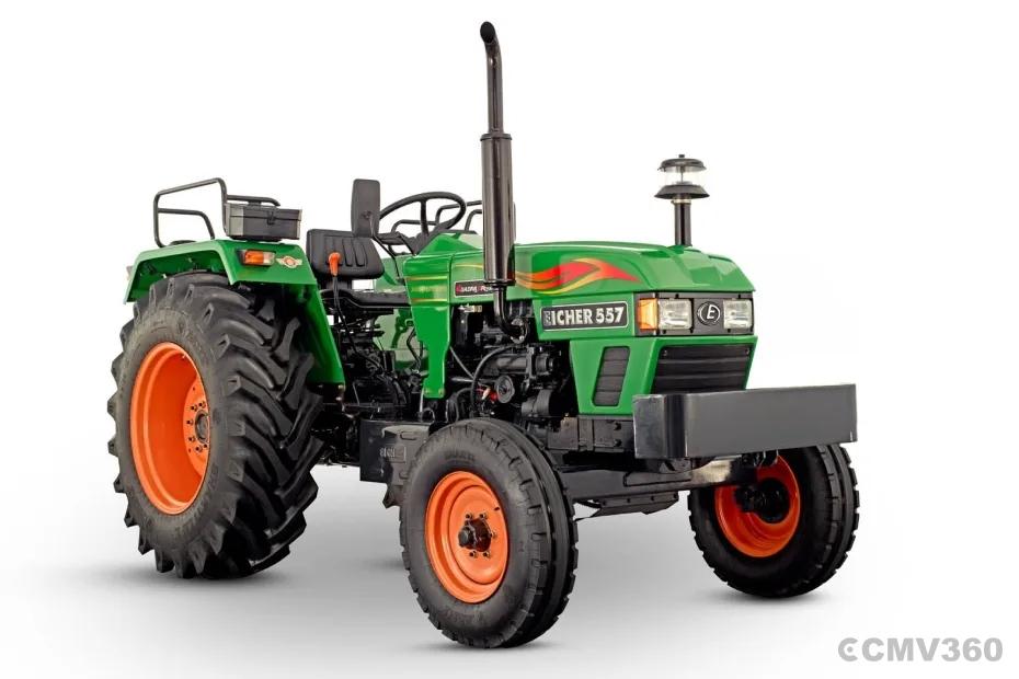 Eicher 557 2WD tractor in green color Eicher 557 2WD tractor in green color