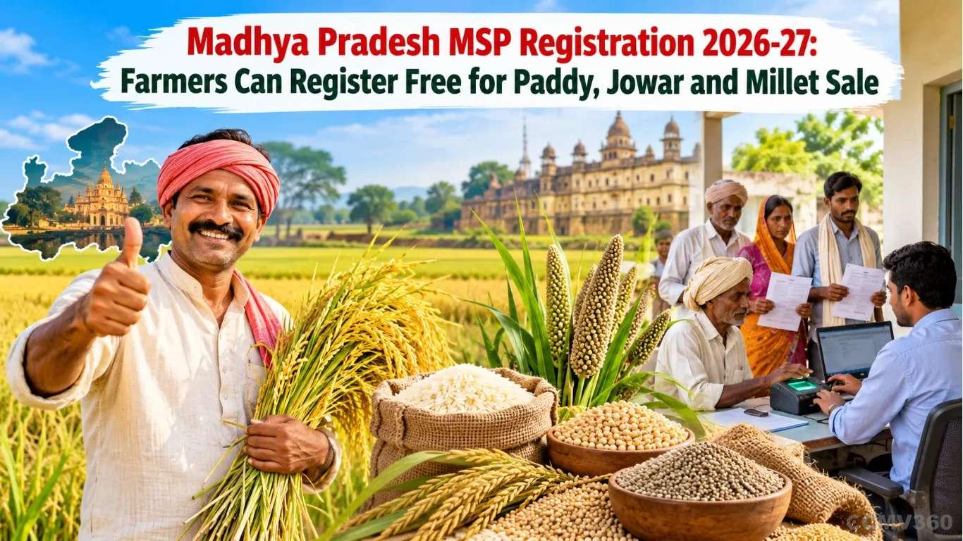 Madhya Pradesh MSP Registration 2026-27: Farmers Can Register Free for Paddy, Jowar and Millet Sale Madhya Pradesh MSP Registration 2026-27: Farmers Can Register Free for Paddy, Jowar and Millet Sale