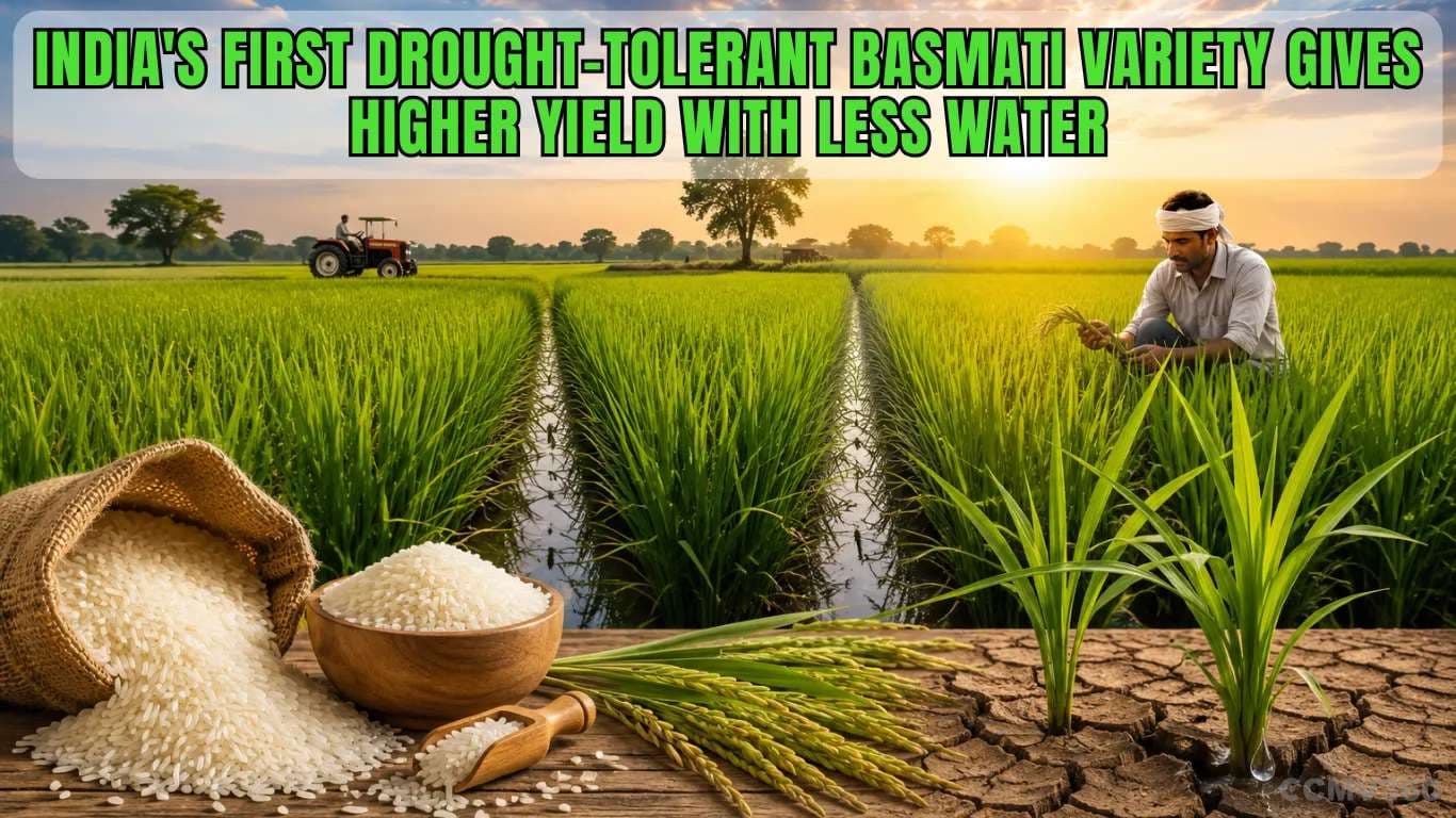 India's First Drought-Tolerant Basmati Variety Gives Higher Yield with Less Water India's First Drought-Tolerant Basmati Variety Gives Higher Yield with Less Water