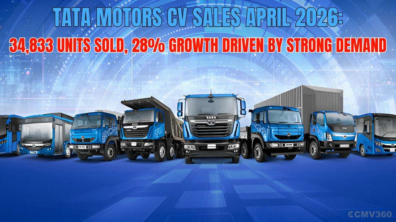Tata Motors CV Sales April 2026: 34,833 Units Sold, 28% Growth Driven by Strong Demand Tata Motors CV Sales April 2026: 34,833 Units Sold, 28% Growth Driven by Strong Demand