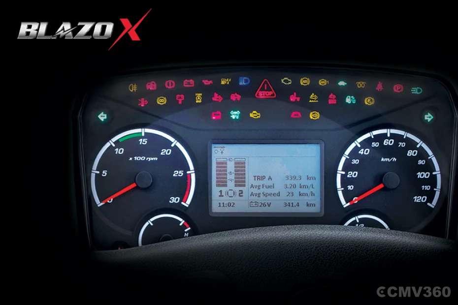 Advanced digital cluster with real-time trip & fuel data Advanced digital cluster with real-time trip & fuel data