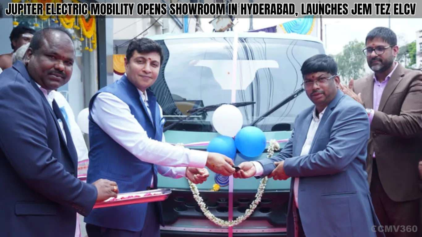 Jupiter Electric Mobility Opens Showroom in Hyderabad, Launches JEM TEZ eLCV Jupiter Electric Mobility Opens Showroom in Hyderabad.webp