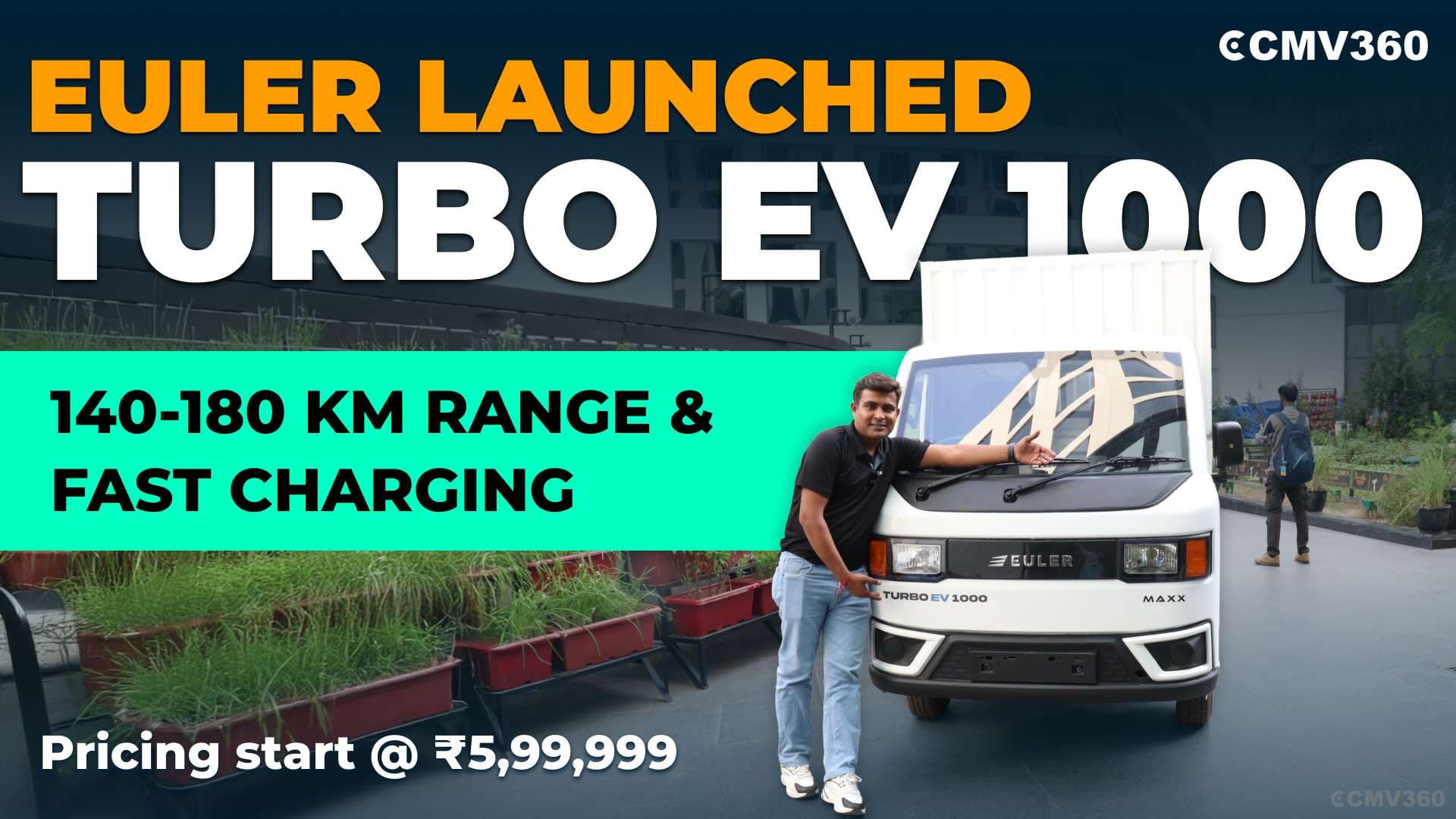 Euler Motors Launches Turbo EV 1000: India’s 1-Tonne Electric Mini Truck from Rs 5.99 Lakh Euler Launched