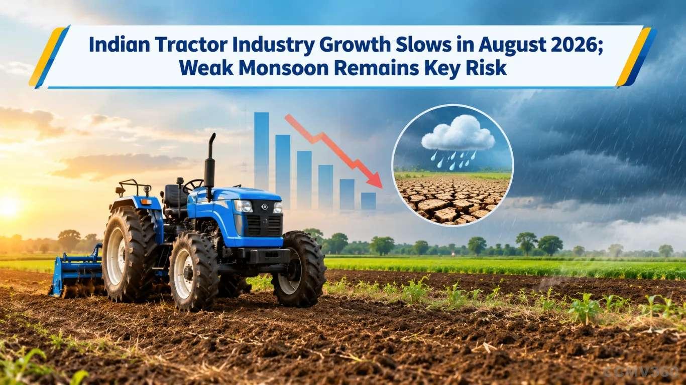 Indian Tractor Industry Growth Slows in August 2026; Weak Monsoon Remains Key Risk Indian Tractor Industry Growth Slows in August 2026; Weak Monsoon Remains Key Risk