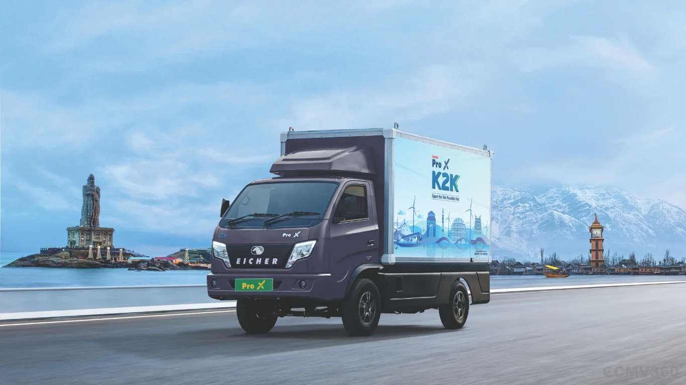 Eicher Pro X EV Creates History with Kashmir to Kanyakumari Journey, Boosts Confidence in Electric CVs Eicher Pro X EV Creates History with Kashmir to Kanyakumari Journey, Boosts Confidence in Electric CVs