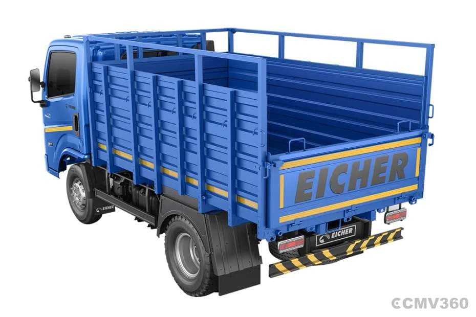 Eicher Pro 2055 truck rear elevated three-quarter chassis view Eicher Pro 2055 truck rear elevated three-quarter chassis view