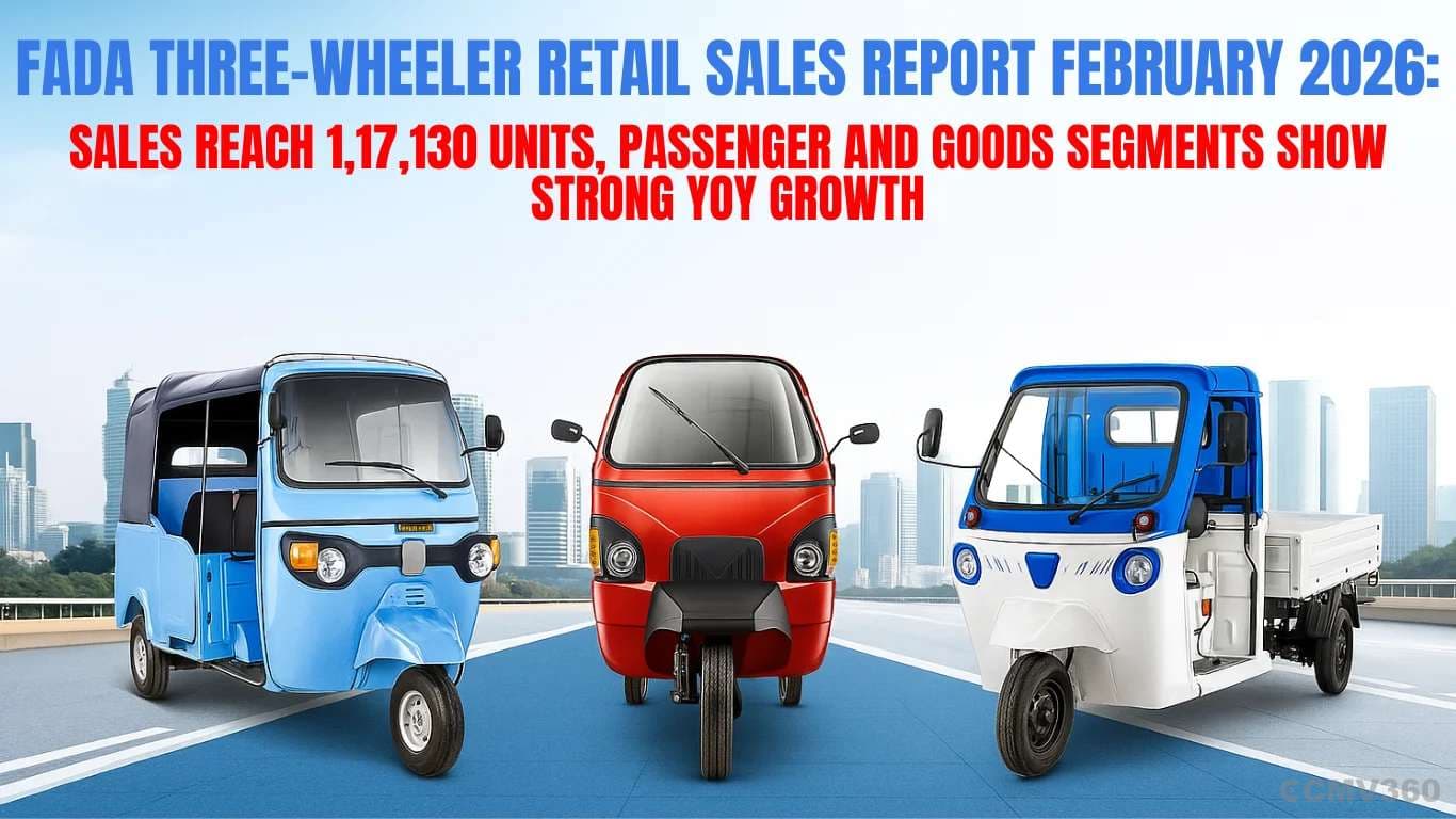 FADA Three-Wheeler Retail Sales Report February 2026: Sales Reach 1,17,130 Units, Passenger and Goods Segments Show Strong YoY Growth FADA Three-Wheeler Retail Sales Report February 2026: Sales Reach 1,17,130 Units, Passenger and Goods Segments Show Strong YoY Growth
